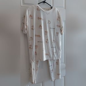 Gelato pique Shibainu Tshirts and long pants Loungewear